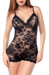 Mapalé Mapale Lace Romper In Black