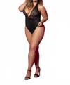 Mapalé Lira V-neck Bodysuit - Plus Size In Black In Black