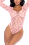 Mapalé Mapale Long Sleeve Lace Bodysuit