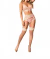 Mapalé Luxurious Bold Desires Three Piece Lingerie Set In Rosewood In Pink