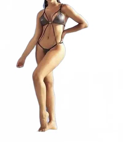Mapalé Miami One Piece Monokini In Grey Grey In Brown