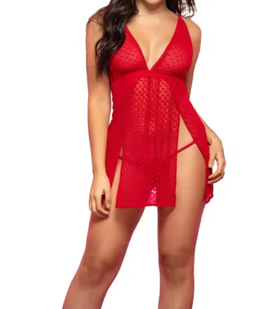 Mapalé Mini Hearted Babydoll In Red