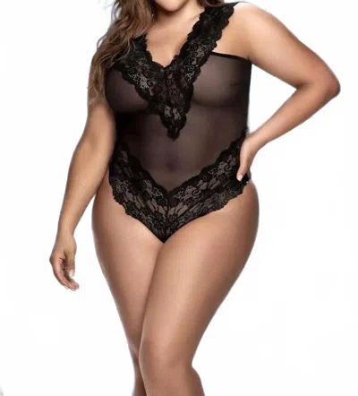 Mapalé Tempting Teddy Bodysuit - Plus In Black