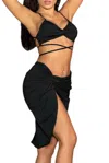 Mapalé Two Piece Beach Set Dress In Black In Black