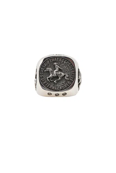 Maple Cowboy Signet Ring In Silver 925