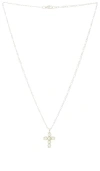 Maple Cross Chain Necklace In Silver 925 & Mother Of Pearl