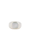Maple Duppy Signet Ring In Silver 925 & Mother Of Pearl