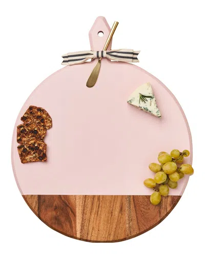 Maple Leaf At Home 20x16 Acacia Heirloom Board & Spreader In Pink