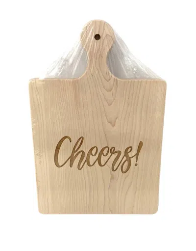 Maple Leaf At Home Cheers! Wood Cheeseboard In Maple In Brown