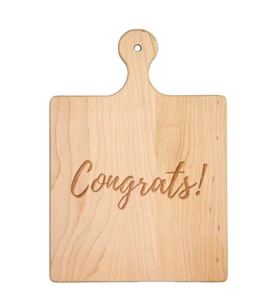 Maple Leaf At Home Congrats! Wood Cheeseboard In Maple In Brown