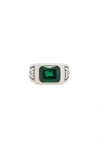 Maple Midnight Ring Slim In Silver 925 & Emerald