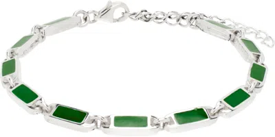 Maple Silver & Green Poncho Bracelet