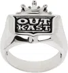 Maple Silver 'outkast' Logo Signet Ring In Silver 925