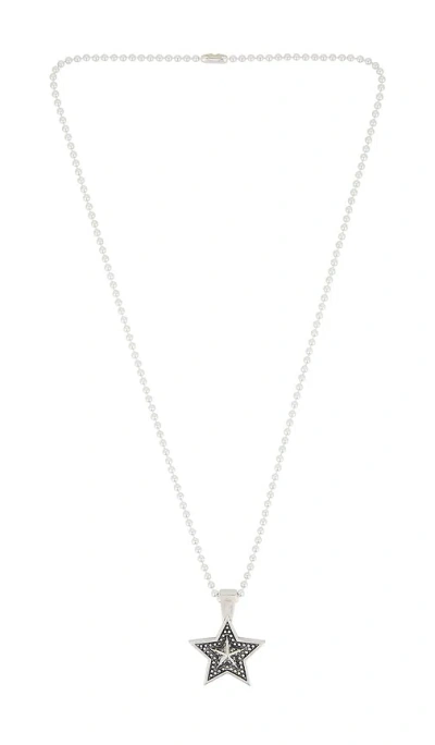 Maple Star Chain Necklace In Silver