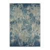 Maples Abstract Stone Rectangular Indoor Accent Rug In Blue