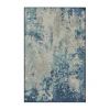 Maples Abstract Stone Rectangular Indoor Accent Rug In Blue
