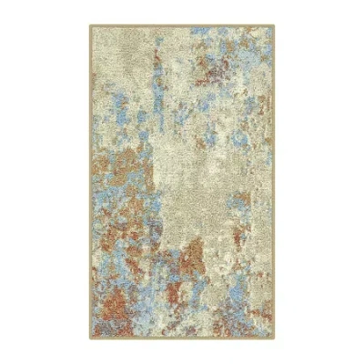 Maples Abstract Stone Rectangular Indoor Accent Rug In Brown