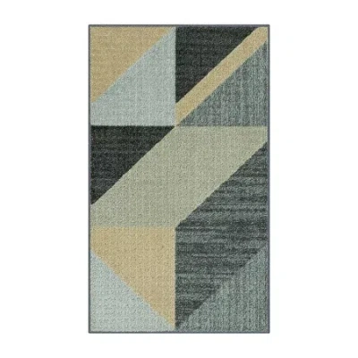 Maples Blue Geo Indoor Rectangular Accent Rug