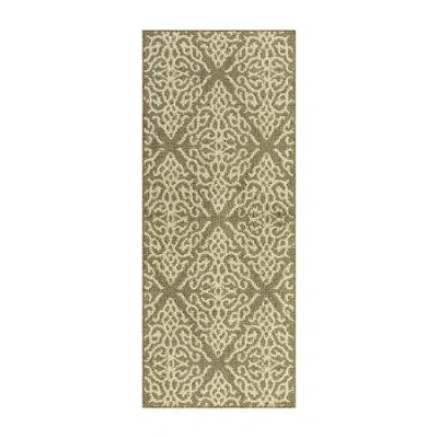 Maples Geo Diamond Brown Indoor Rectangular Runner