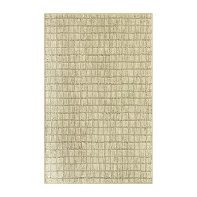Maples Grid Indoor Rectangular Accent Rug In Sand
