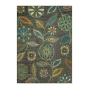 Maples Modern Floral Collection Skid Resistant Indoor Rectangular Area Rug In Gray