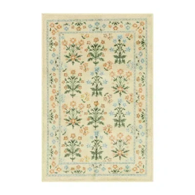 Maples Multi Floral Ivory Indoor Rectangular Accent Rug In Sand