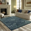 Maples Nora Bordered Indoor Rectangular Accent Rug In Blue