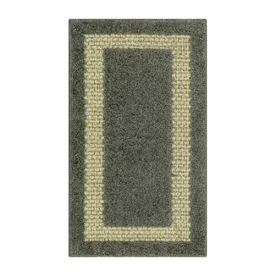 Maples Solid Cut And Loop Indoor Rectangular Accent Rug In Gray