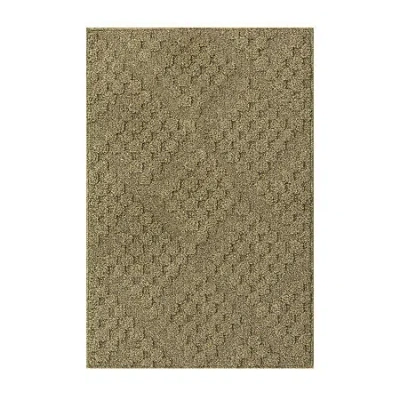 Maples Textured Solid Weave Indoor Rectangular Accent Rug In Brown