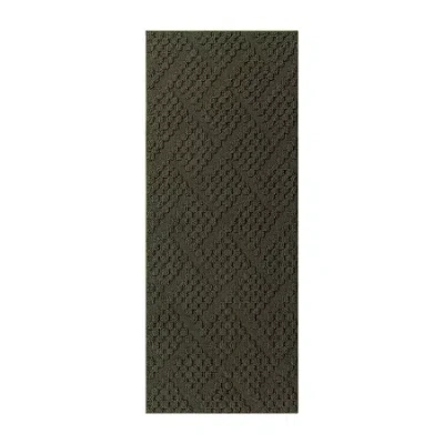 Maples Textured Solid Weave Indoor Rectangular Runner In Gray