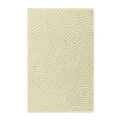 Maples Textured Waves Indoor Rectangular Accent Rug In Sand