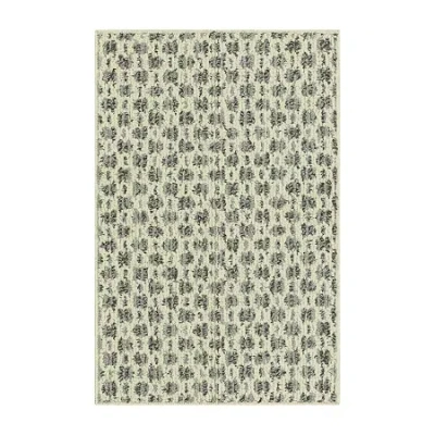 Maples Tiled Pebble Gray Indoor Rectangular Accent Rug