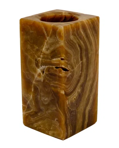 Mapleton Drive Chocolate Onyx Candle Holder In Brown