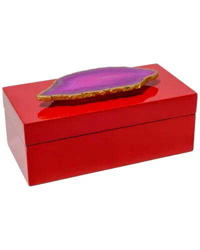 Mapleton Drive Medium Red Lacquer Box