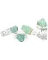 Mapleton Drive Set Of 4 Amazonite Napkin Rings In Gray