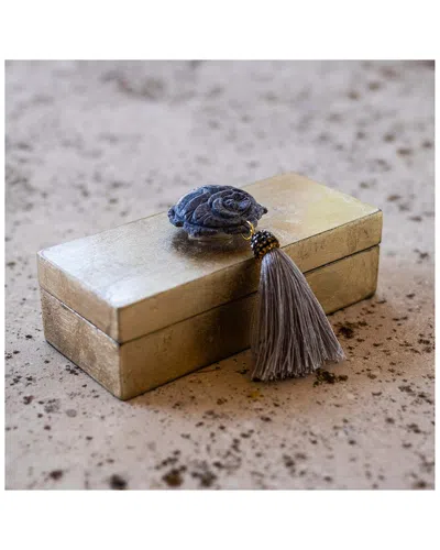 Mapleton Drive Small Brushed Gold Box In Purple