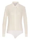 Mar De Margaritas Buttoned Bodysuit In White