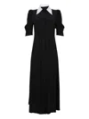 Mar De Margaritas Black Midi Dress With White Polka Dots