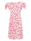Mar De Margaritas Cherry Motif Mini Dress In Pink