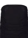 Mar De Margaritas Corinna Ruched Midi Skirt In Black