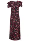 Mar De Margaritas Black Viscose Dress In Black