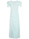 Mar De Margaritas Light Blue Viscose Dress For In Black