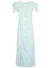 Mar De Margaritas Light Blue Viscose Dress For In Black