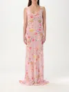 Mar De Margaritas Delicate Floral Maxi Dress In Pink