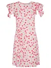 Mar De Margaritas Cherry Motif Mini Dress In Pink In Multicolor
