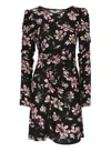 Mar De Margaritas Woman Mini Dress Black Size M Viscose In Black