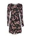 Mar De Margaritas Woman Mini Dress Black Size M Viscose In Multicolor