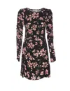 Mar De Margaritas Woman Mini Dress Black Size M Viscose In Multicolor