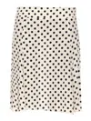 Mar De Margaritas Polka-dot Straight Skirt In White