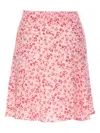 Mar De Margaritas Floral-print High-waist Skirt In Pink